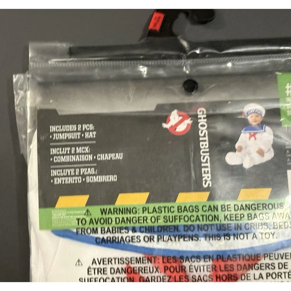 Ghostbusters Stay Puft Marshmallow Man Baby Costume Size 3-6 months